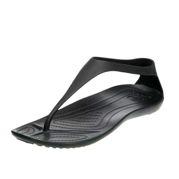 CROCS Women's Black Serena Sexi Flip Flop Thong Sandal Size 7 - Picture 1 of 9